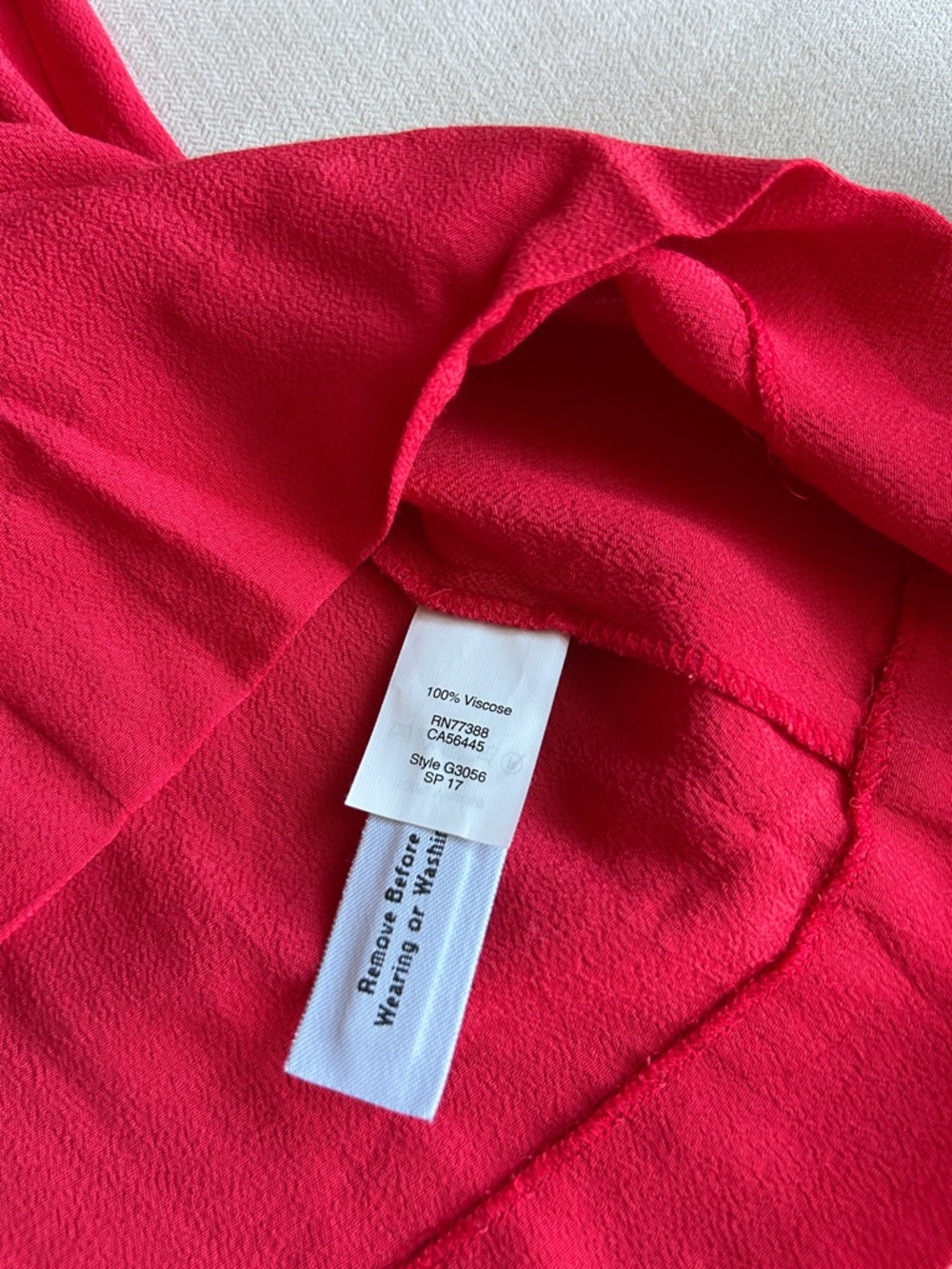 NWOT Madewell Red Lace-Up Flutter Sleeve Mini Dress lightweight Women’s Size S - Picture 5 of 7